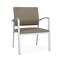 Lesro Newport Wide Guest Chair Metal Frame, Silver, MD Farro Upholstery NP1201 - alternate 1